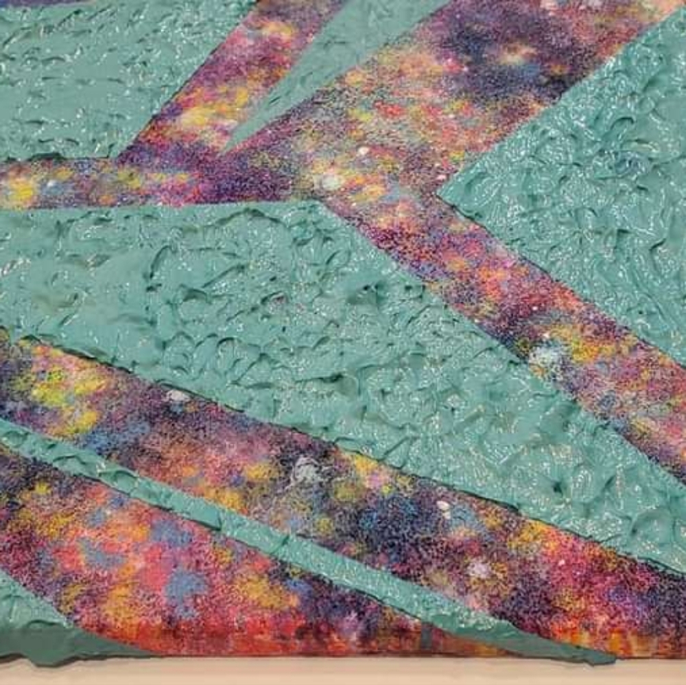 HANDCRAFTED Colorful Painting Abstract Artwork HANDPAINTED Textured Art Decor - Picture 4 of 16